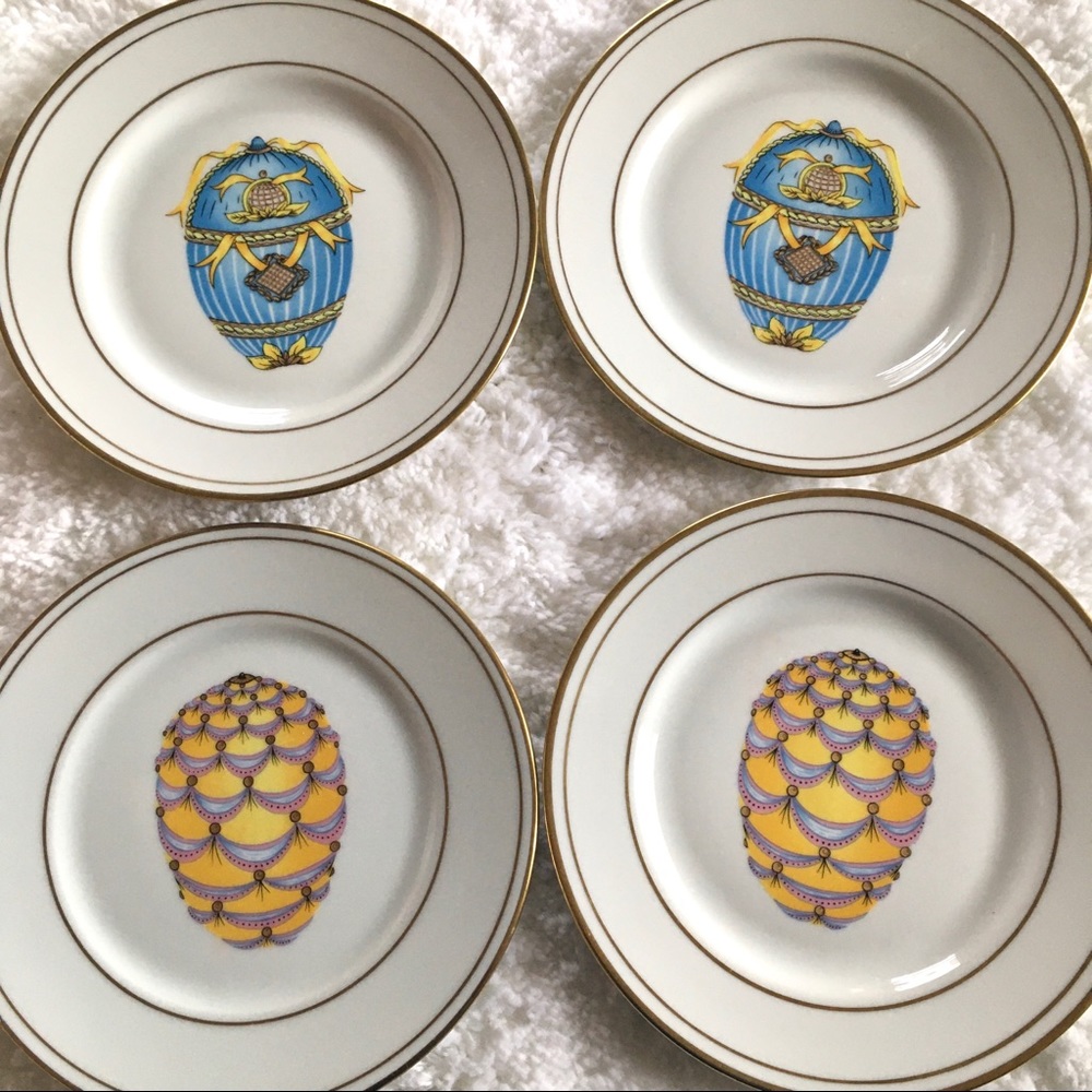 Set of Four Limoges Plates